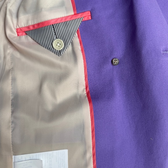 J. Crew Kate Straight-Leg Pant in Bi-Stretch Cotton Blend | Purple | Size 4 - Picture 6 of 7